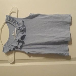 Circo light blue ruffled tank top